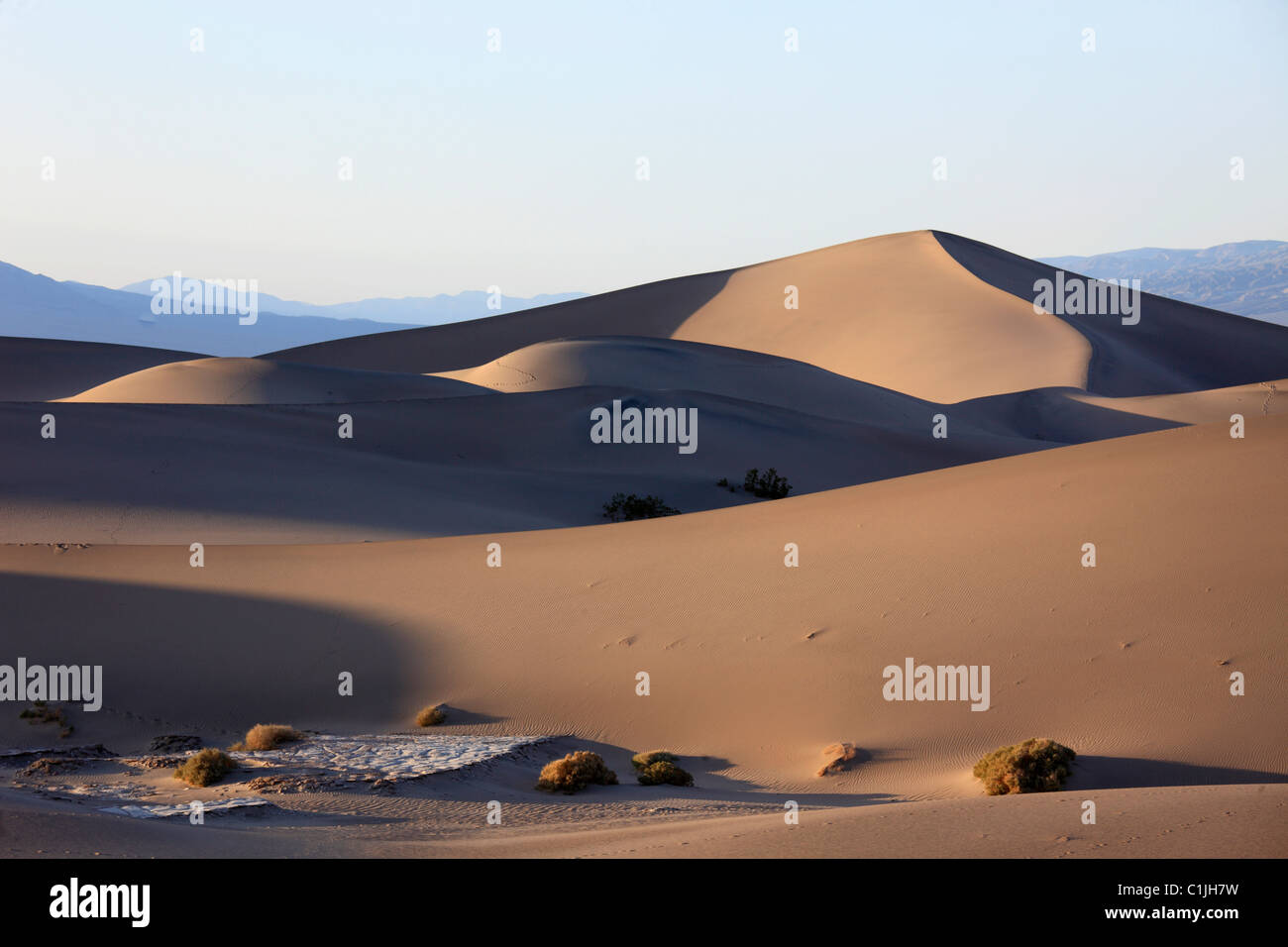 États-unis, Californie, Death Valley, Parc National, Mesquite sand dunes, télévision, Banque D'Images