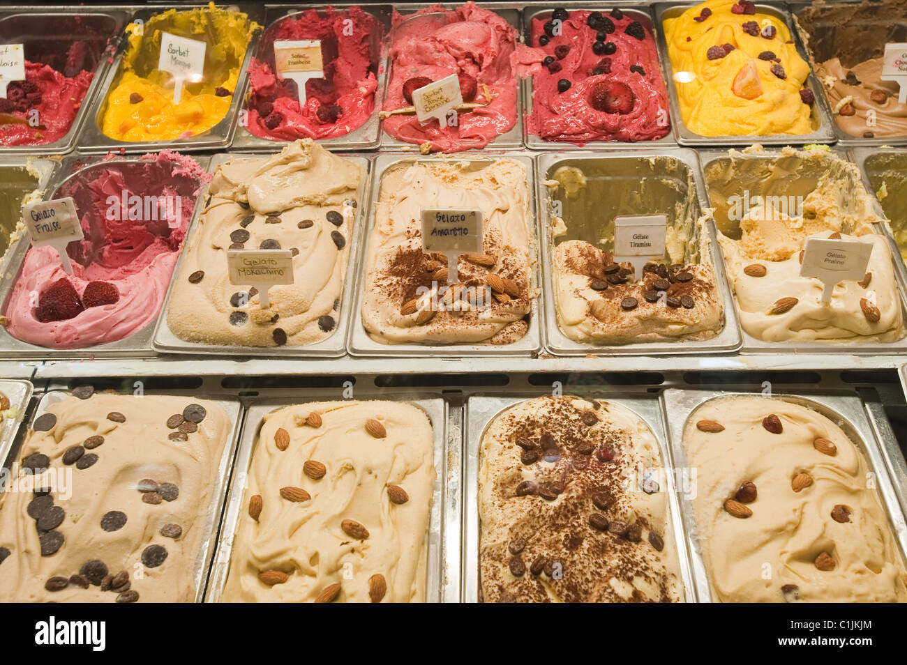 La ville de Québec, Québec, Canada. Gelato et sweets shop dans la vieille ville. Banque D'Images