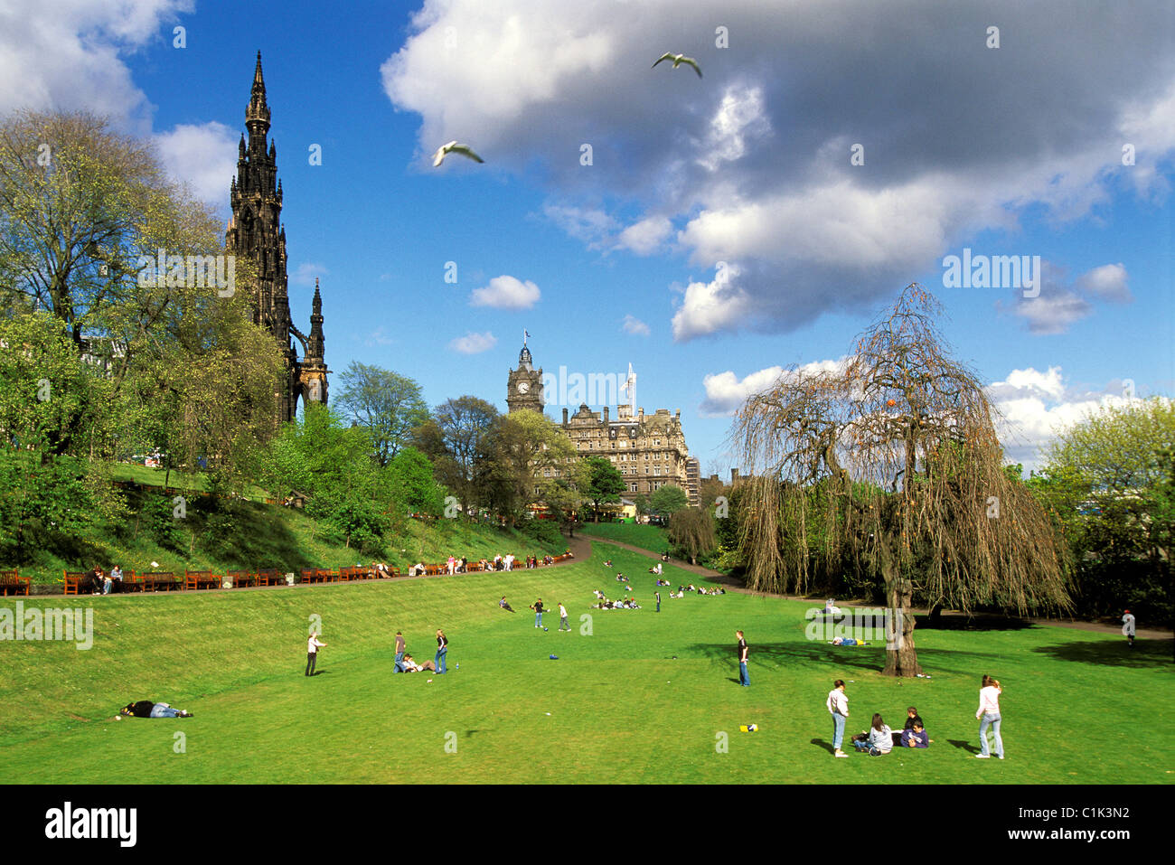 Royaume-uni, Ecosse, Edimbourg, West Princes Street Gardens Banque D'Images