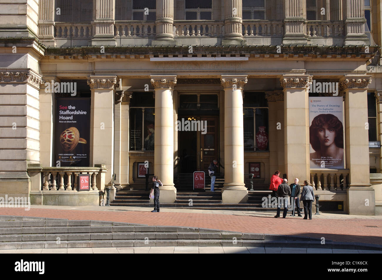 Entrée au musée et galerie d'Art de Birmingham, Birmingham, Royaume-Uni Banque D'Images