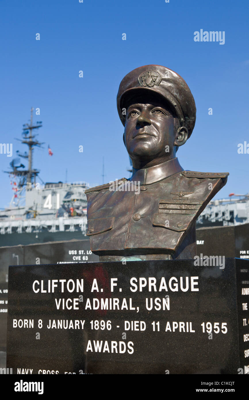 Clifton A F Sprague US Naval Monument, San Diego, California, USA Banque D'Images