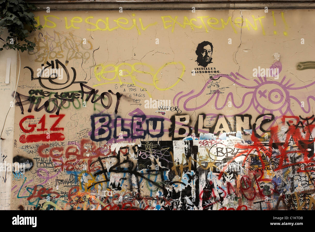 France, Paris, Serge Gainsbourg maison sur Verneuil Street Banque D'Images