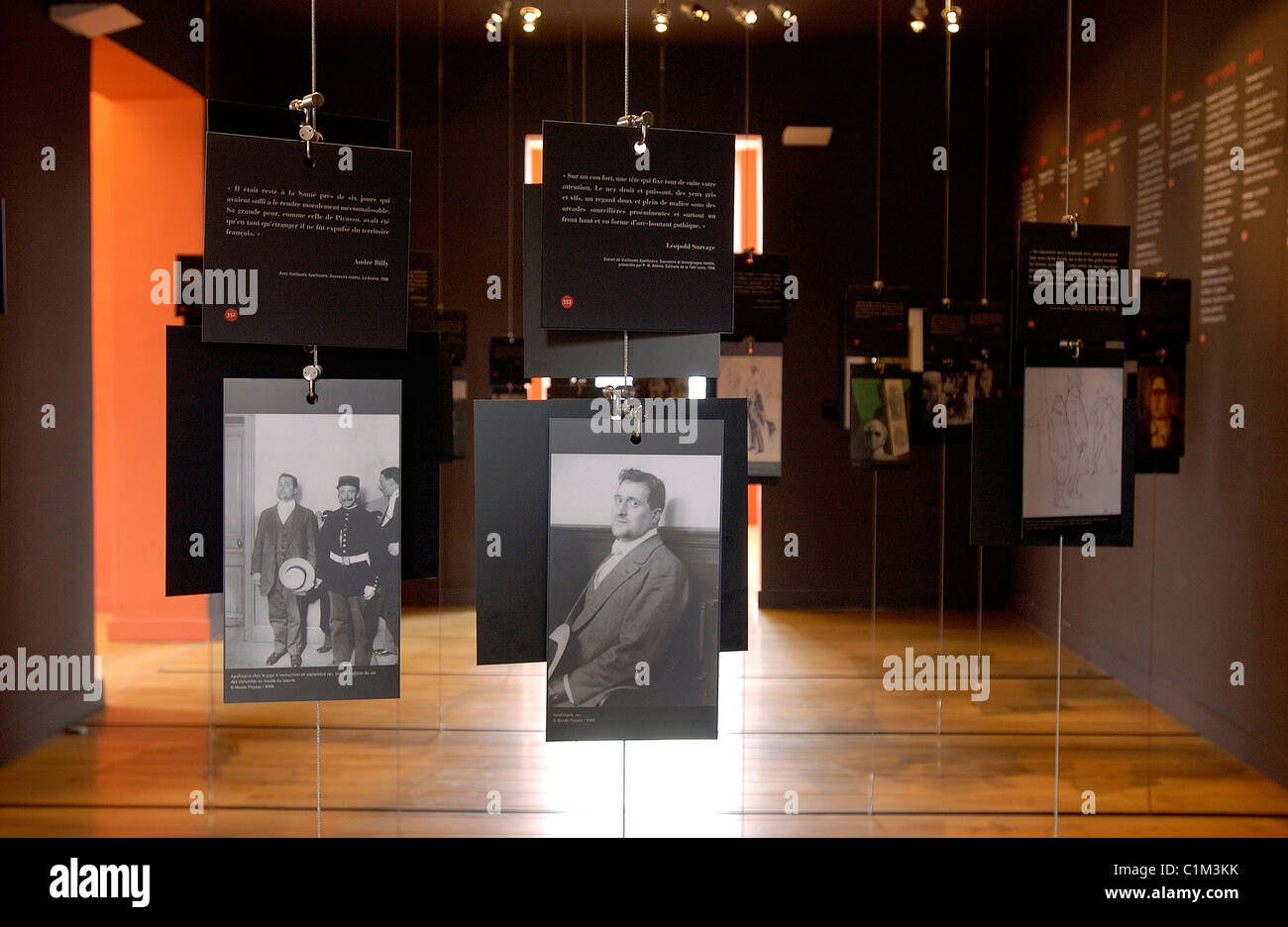 Belgique Wallonie province de Liège Stavelot Musée de l'abbaye (Spa-Francorchamps) chambre dédiée à l'écrivain et poète Guillaume Banque D'Images