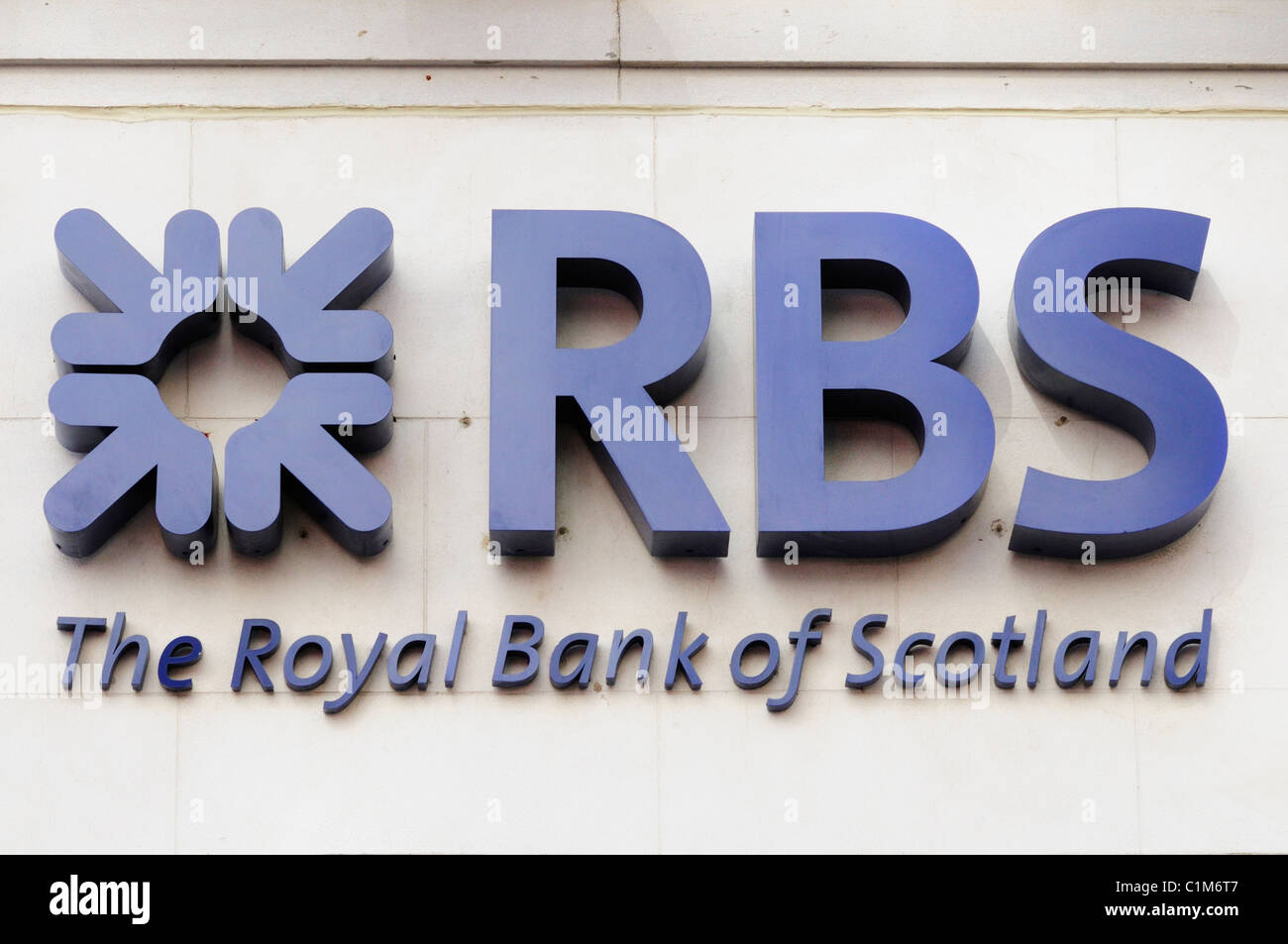 RBS Royal Bank of Scotland signe, London, England, UK Banque D'Images