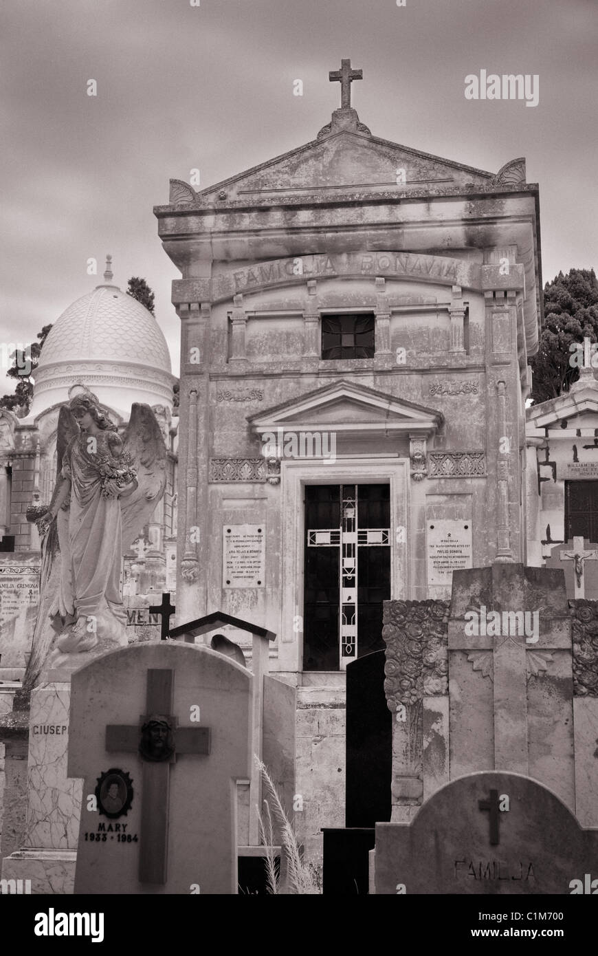 Cimetière Addolorata - Malte Banque D'Images