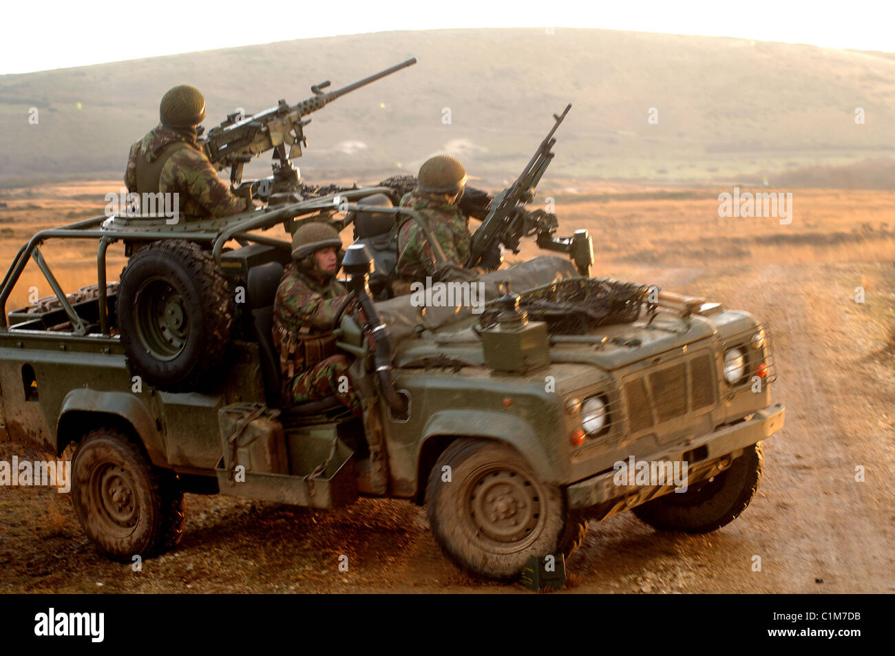Le puissant L1A1 12,7 mm (.50) à l'arme lourde (HMG) est une version mise à jour de la Browning M2 "Cinquante-cal' - reconnu comme l'un Banque D'Images