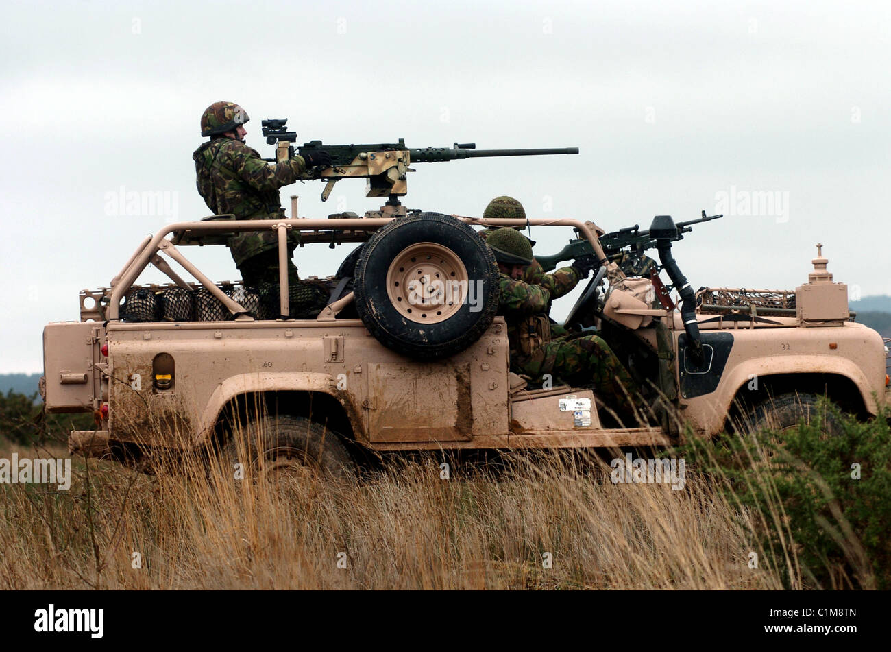 Le puissant L1A1 12,7 mm (.50) à l'arme lourde (HMG) est une version mise à jour de la Browning M2 "Cinquante-cal' - reconnu comme l'un Banque D'Images