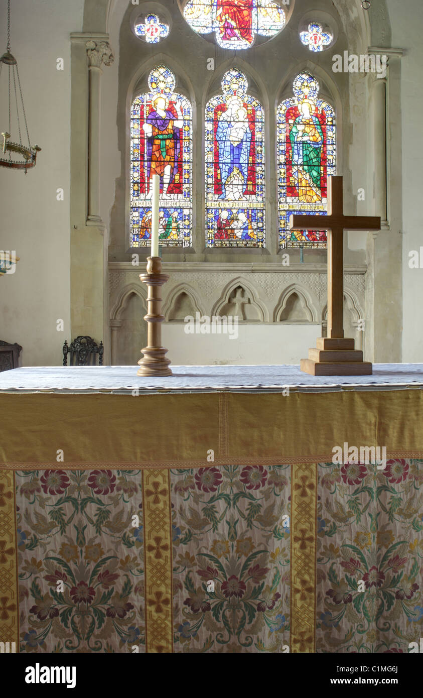 L'église St Mary Vierge, St Briavels, forêt de Dean, au Royaume-Uni. Banque D'Images