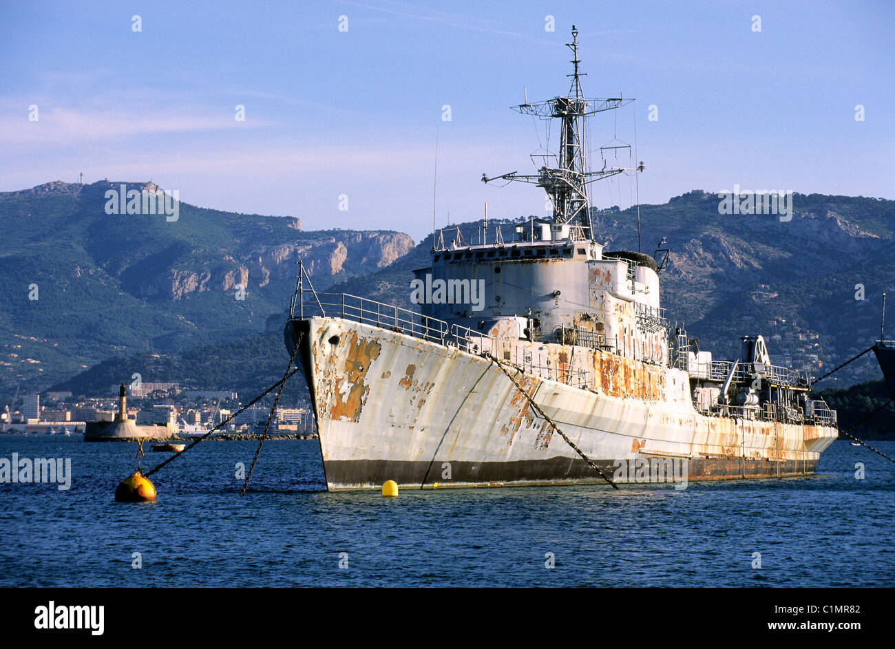 La France, Var, Saint Mandrier, épave de navire Banque D'Images
