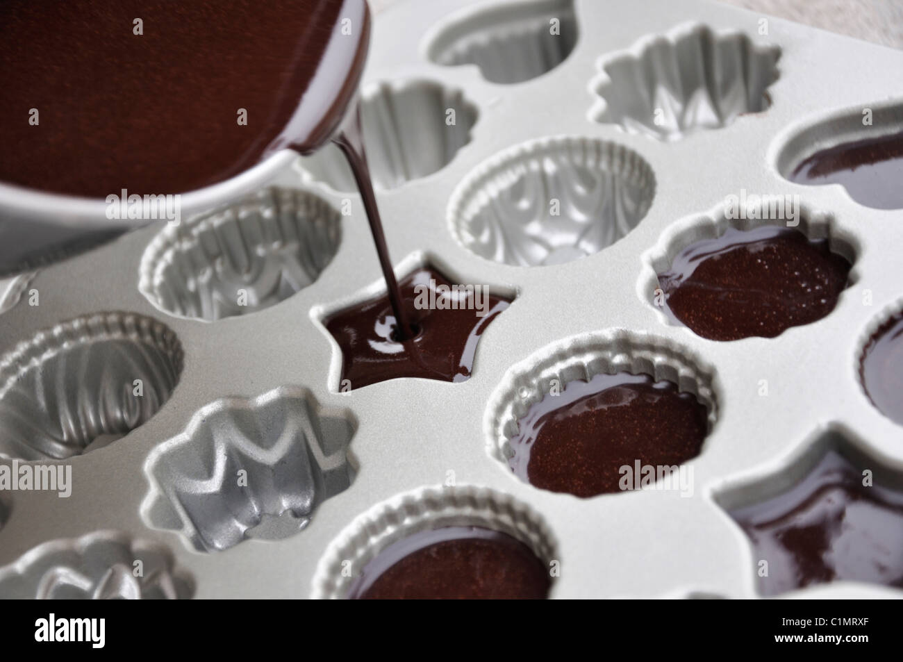 Processus décisionnel au chocolat maison Banque D'Images