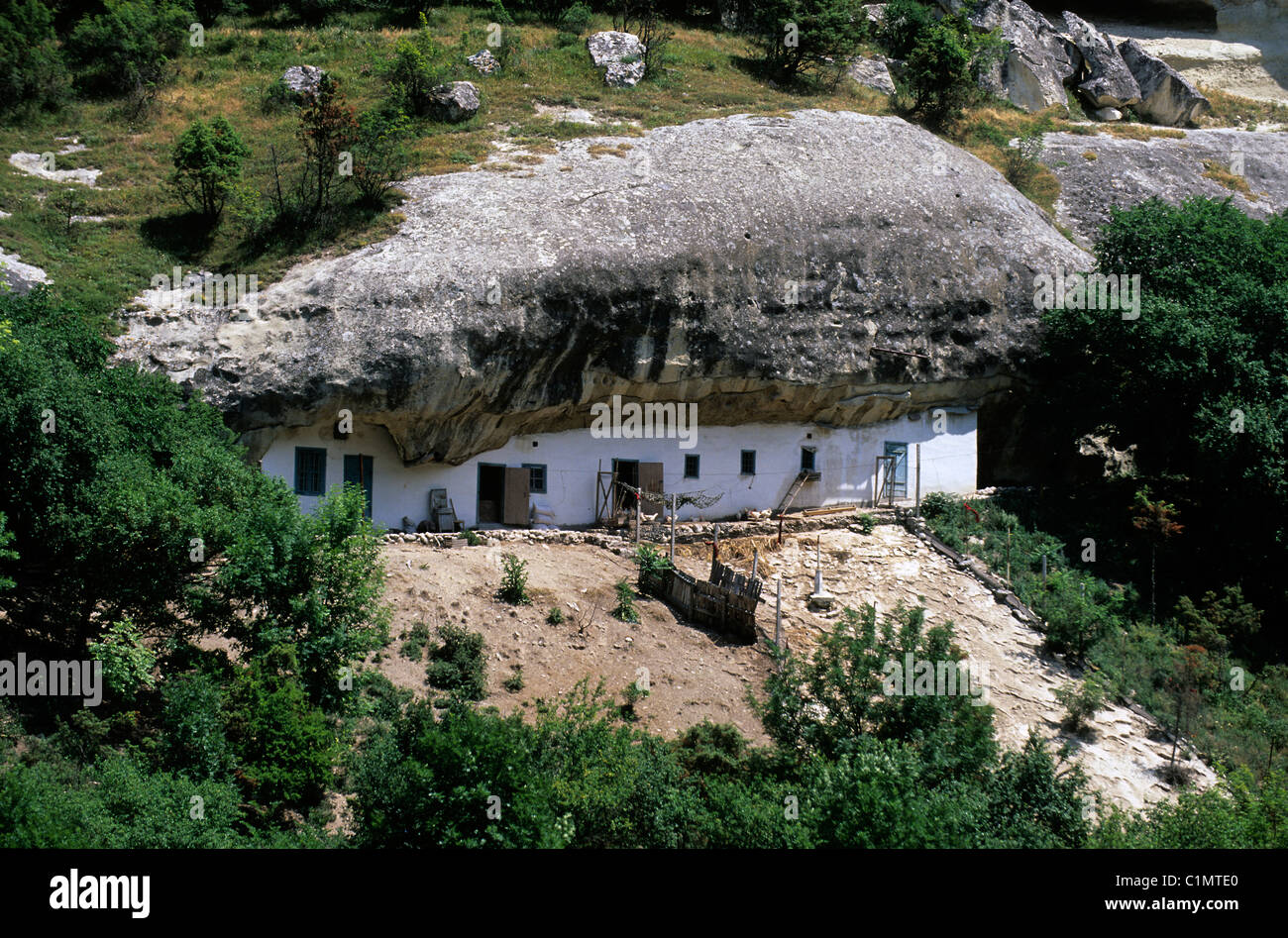 L'Ukraine, Crimée, Tchoufout-Kale cliffs Banque D'Images