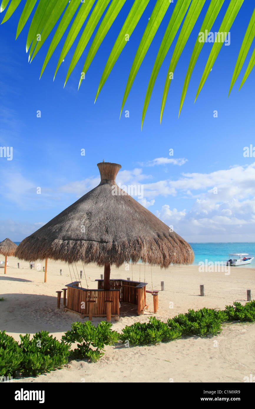 Caraïbes Tulum Riviera Maya Mexique mer turquoise de toit ouvrant Banque D'Images Caraïbes Tulum Riviera Maya Mexique mer turquoise de toit ouvrant Banque D'Images