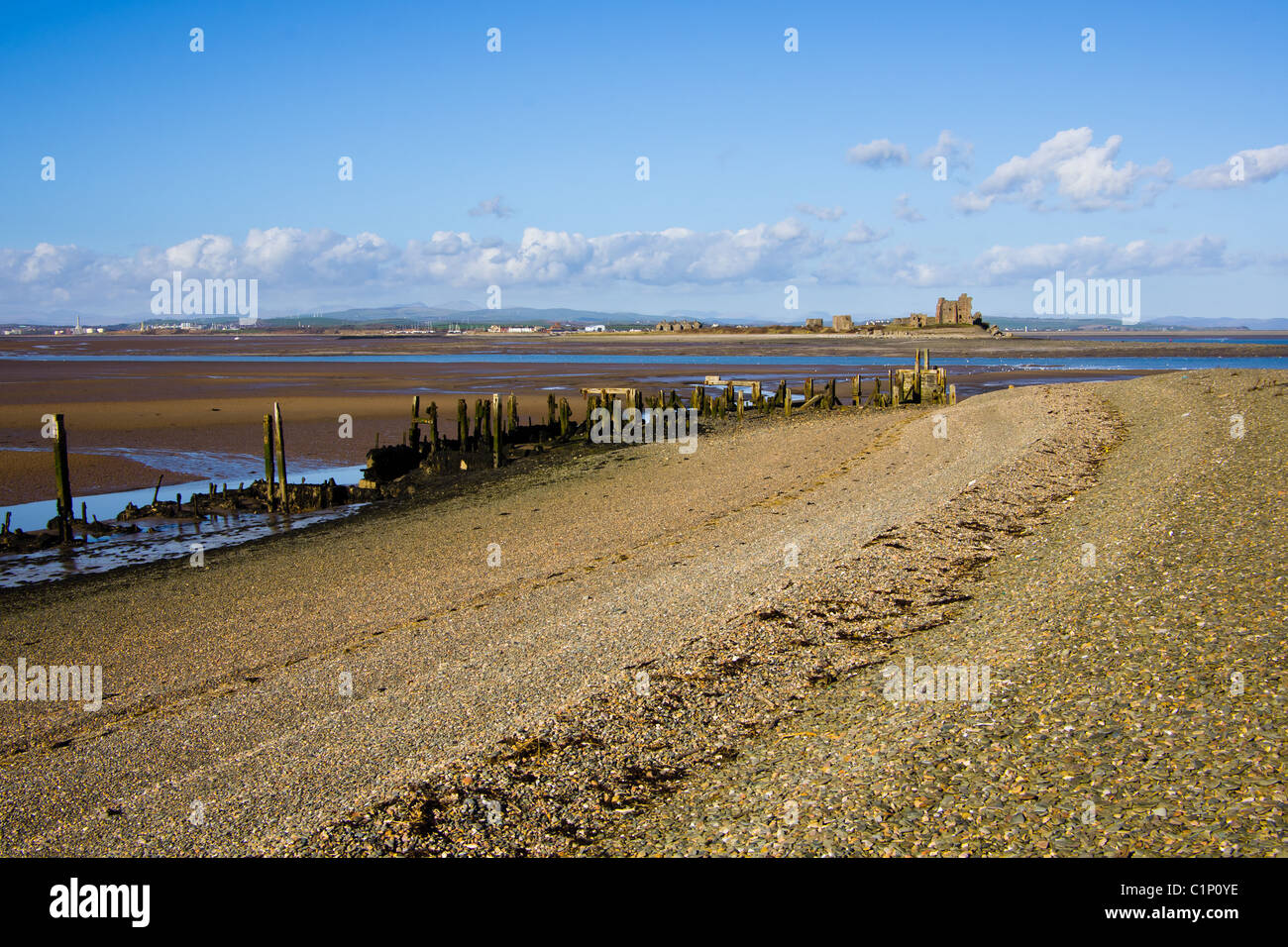 L'île de Piel de South Walney beach Banque D'Images