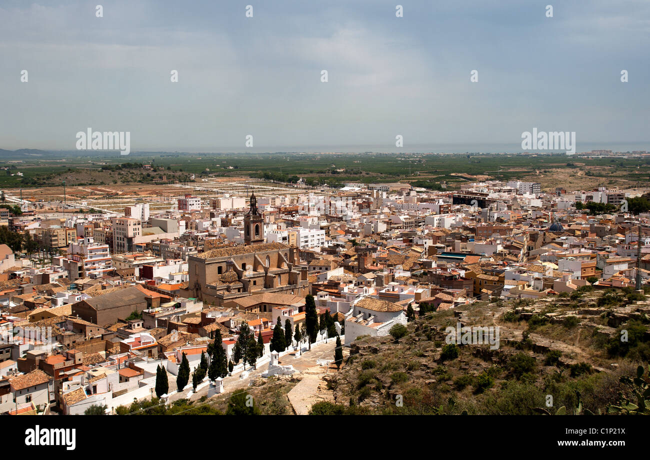 Voir l'historique de la ville de Sagunto en Espagne Banque D'Images