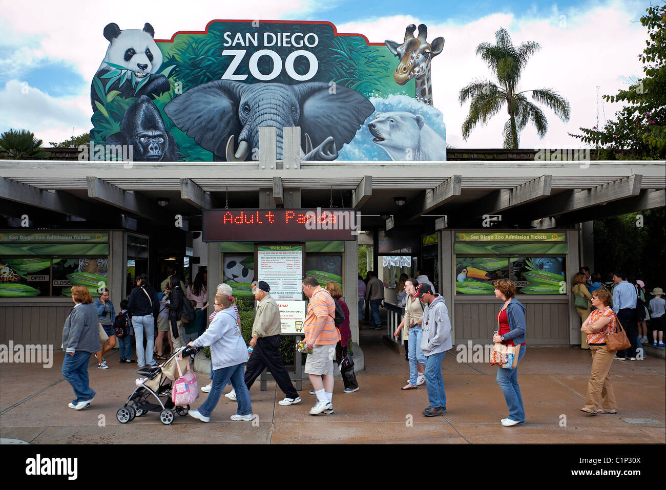 États-unis, Californie, San Diego, Balboa Park, San Diego Zoo, l'entrée Banque D'Images