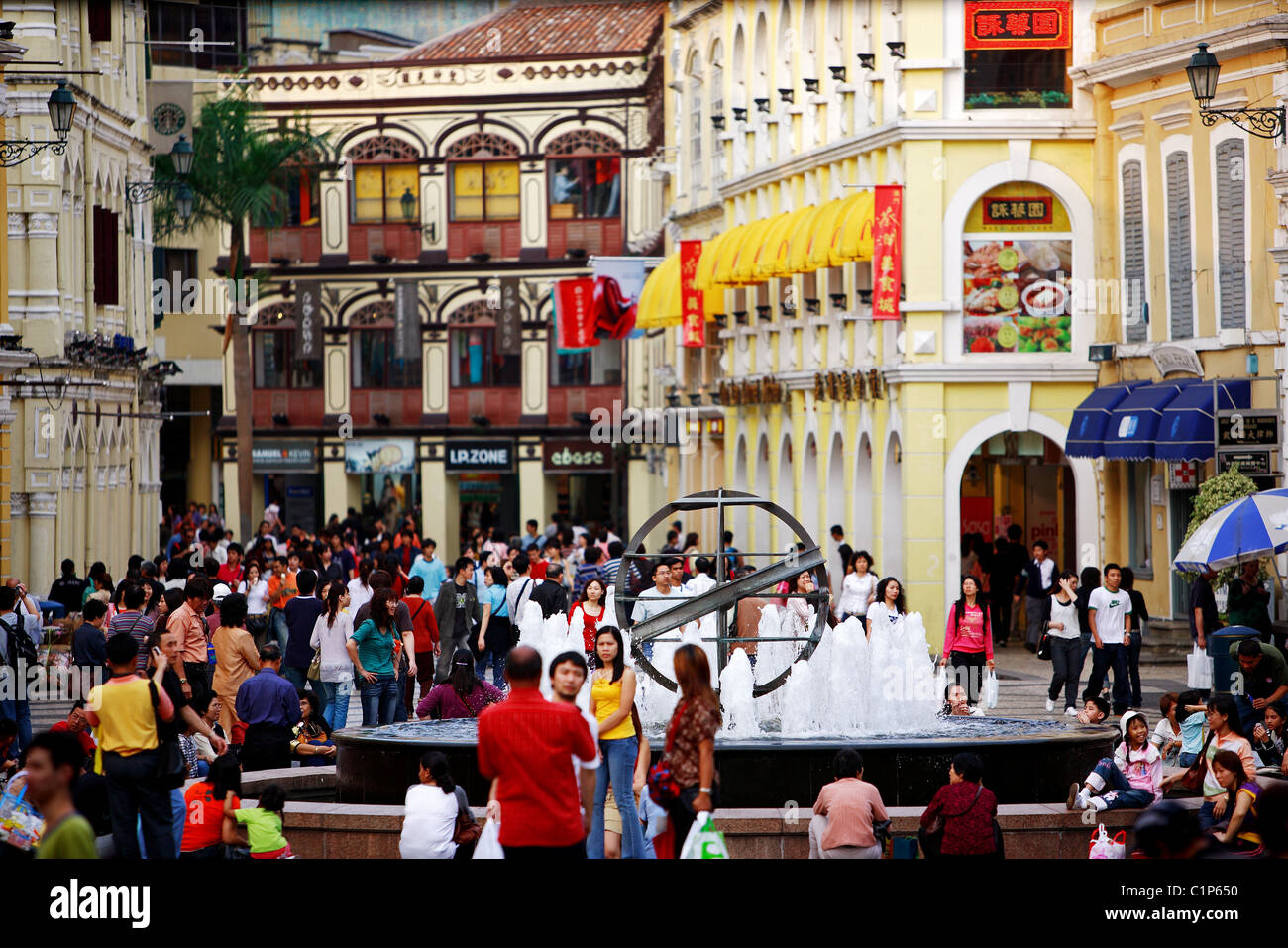 La Chine, Macao, Largo de Senado Banque D'Images