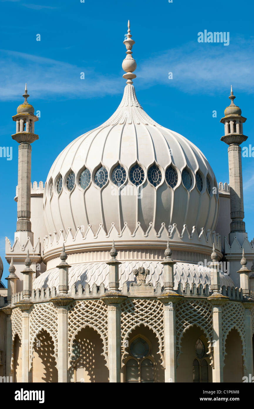 Détail de la Brighton Pavilion à Brighton, sur la côte sud de l'Angleterre, Royaume-Uni. Banque D'Images