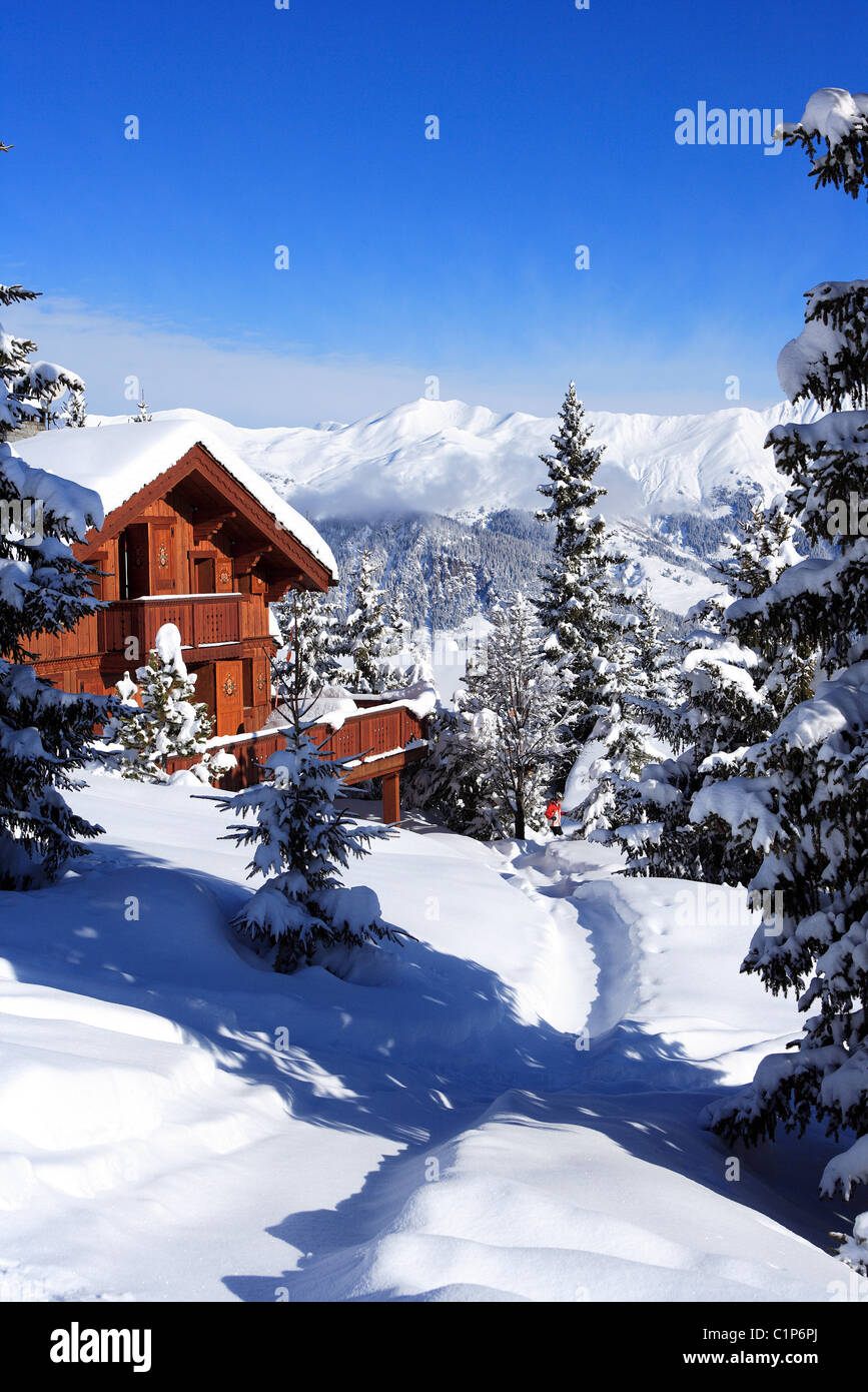 France, Savoie, Courchevel 1850, le chalet Banque D'Images