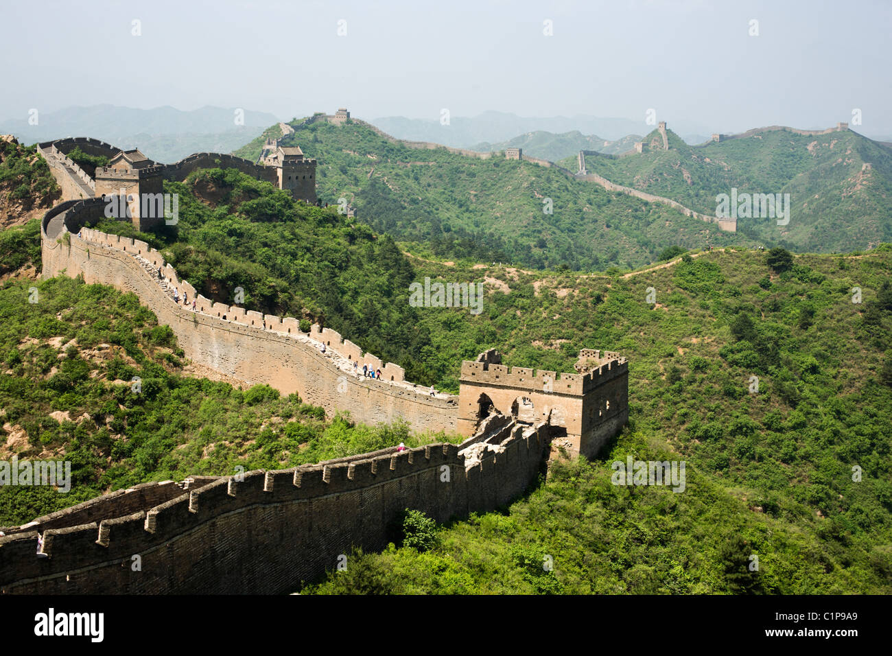 Grande Muraille de Chine, high angle view Banque D'Images Grande Muraille de Chine, high angle view Banque D'Images