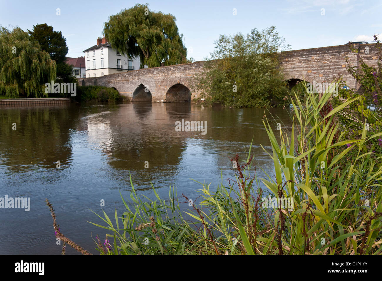 Pont sur la rivière Avon à Bidford-on-Avon Banque D'Images