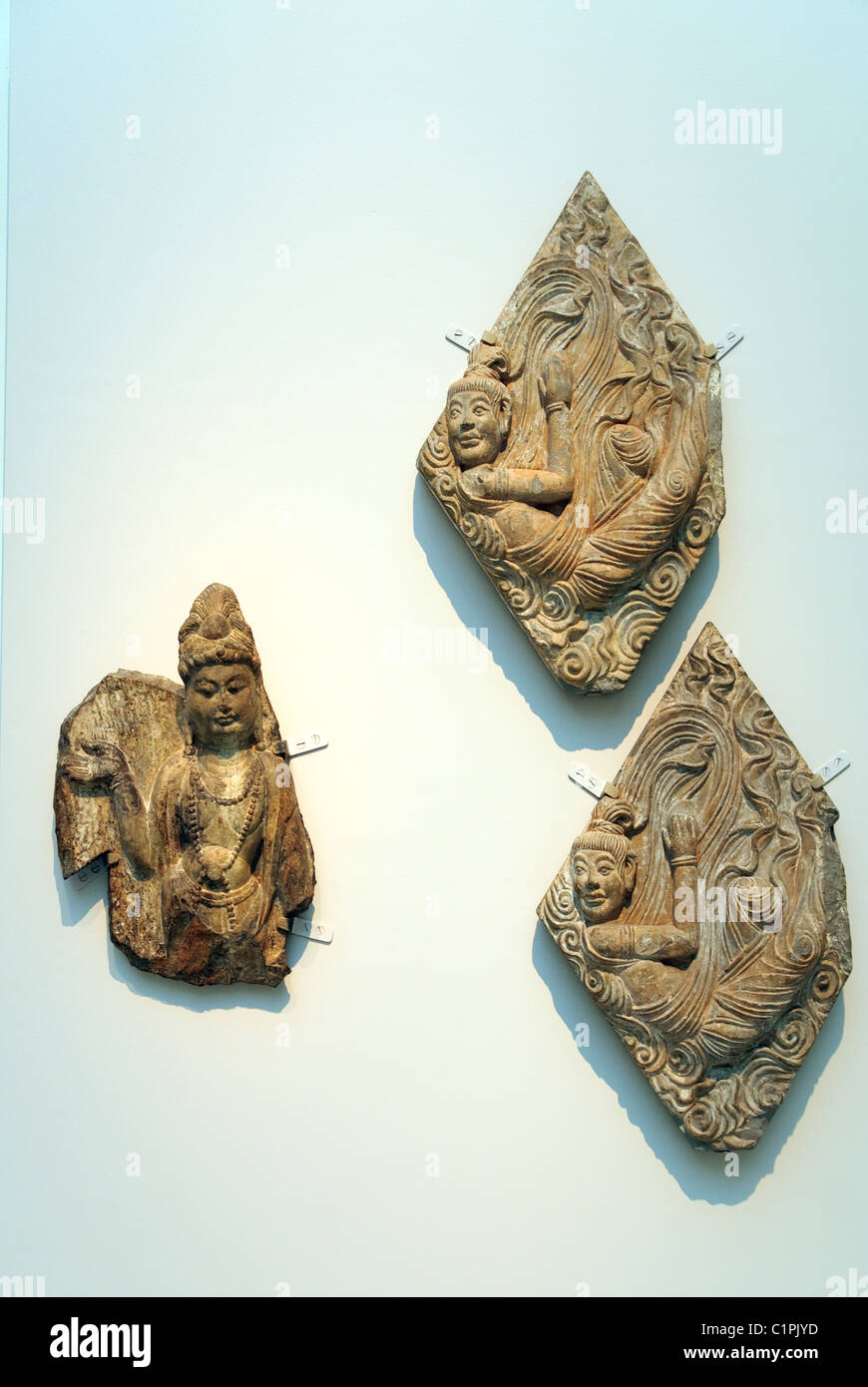 Le chinois, le Bodhisattva & Flying corps célestes (apsara) Feitian, Metropolitan Museum of Art, New York City Banque D'Images