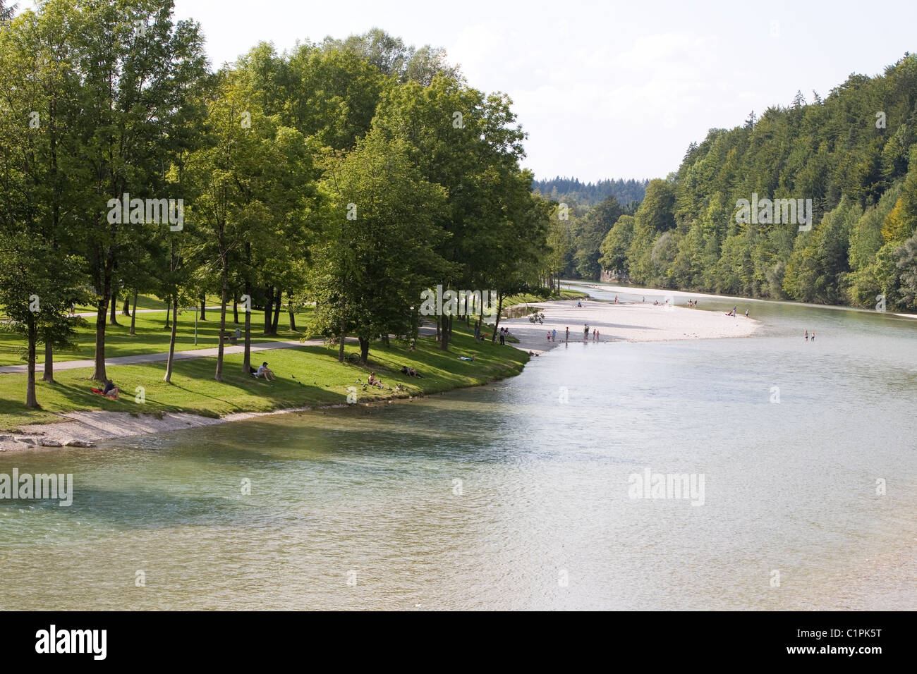 Allemagne, Bavière, Wolfratshausen, Bad Toelz, Isar Banque D'Images