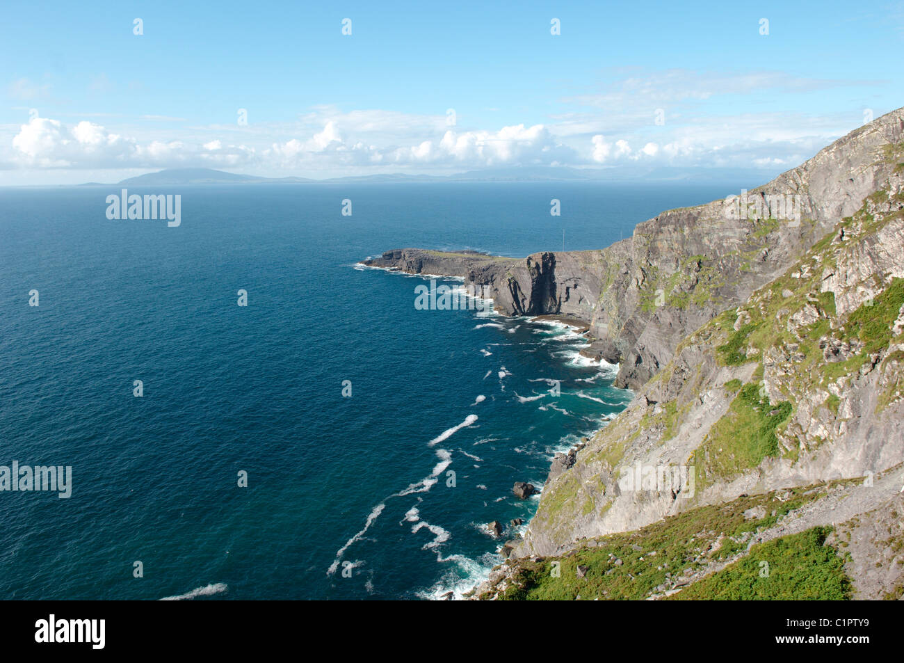 République d'Irlande, Iveragh, Valentia Island, Fogher Cliffs Banque D'Images