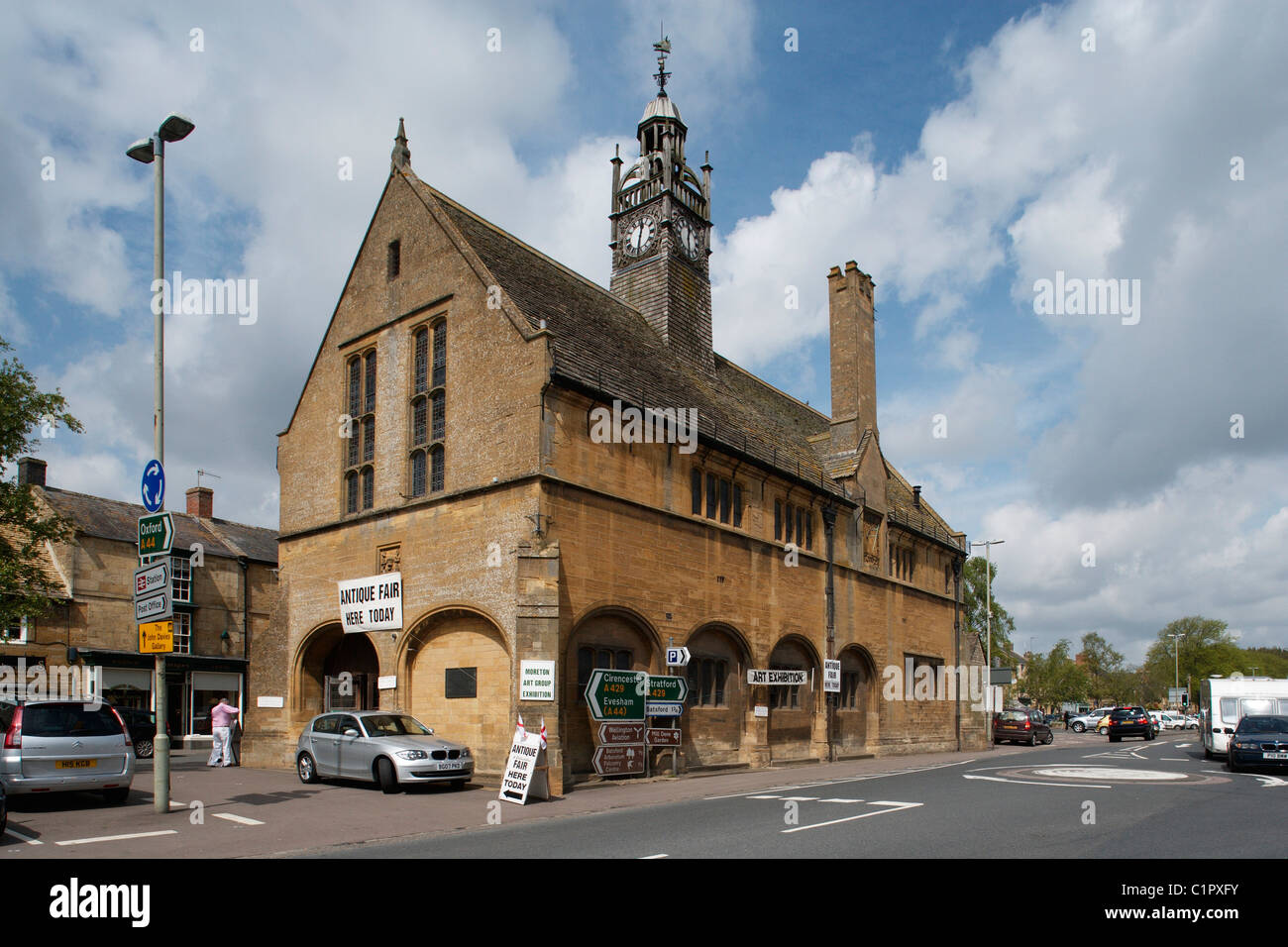 L'Angleterre, Gloucestershire, Moreton-in-Marsh, The Bell Inn Market Hall Banque D'Images