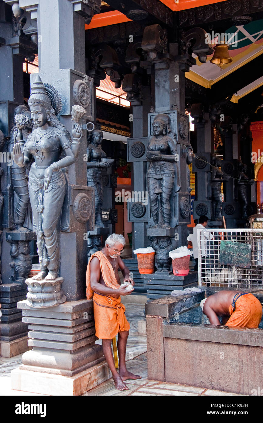 Un temple hindou dans la capitale du Kerala de Trivandrum. Banque D'Images