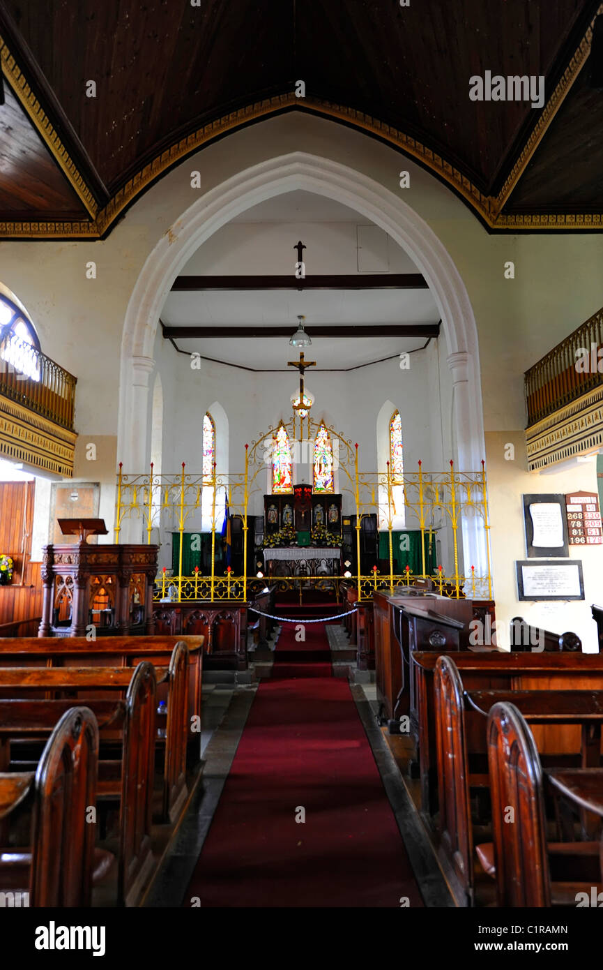 St. John's Parish Church Interior Bridgetown Barbade NCL croisière des Caraïbes Banque D'Images