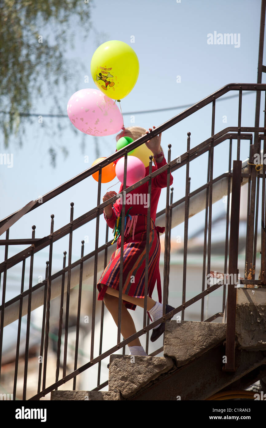 Purim à Mea Shearim, à Jérusalem, Israël Banque D'Images