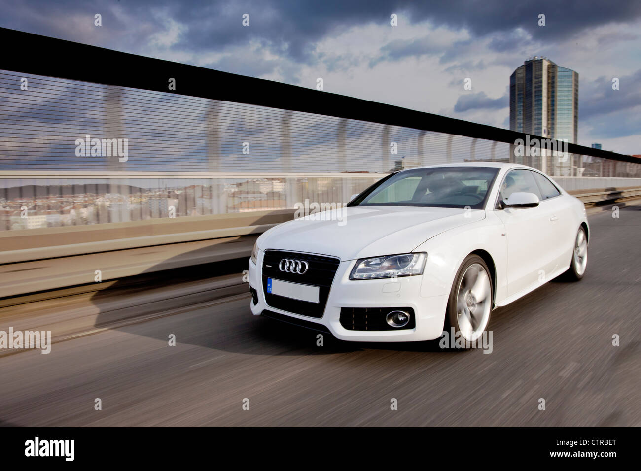 Audi A5 coupé blanc voiture sport Banque D'Images