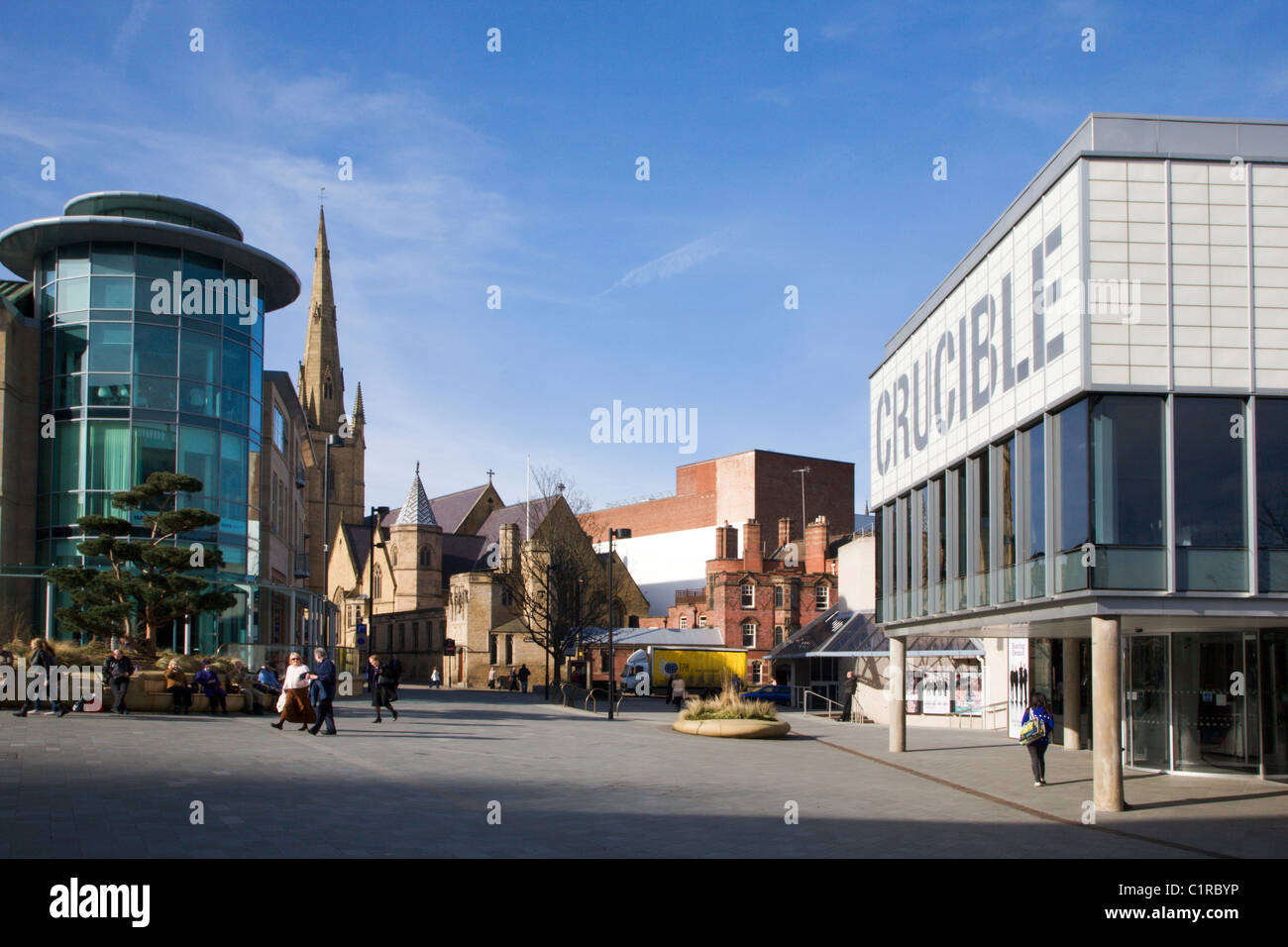 Le théâtre Crucible Sheffield South Yorkshire Angleterre Banque D'Images