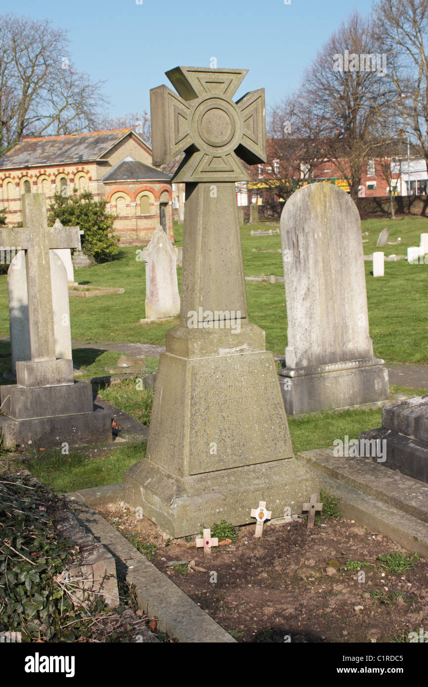 Tombe du colonel Hugh Stewart Cochrane VC chemin Highland Cemetery Portsmouth UK Banque D'Images