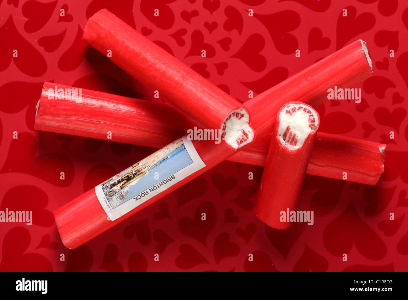 BRIGHTON ROCK CANDY STICKS Banque D'Images