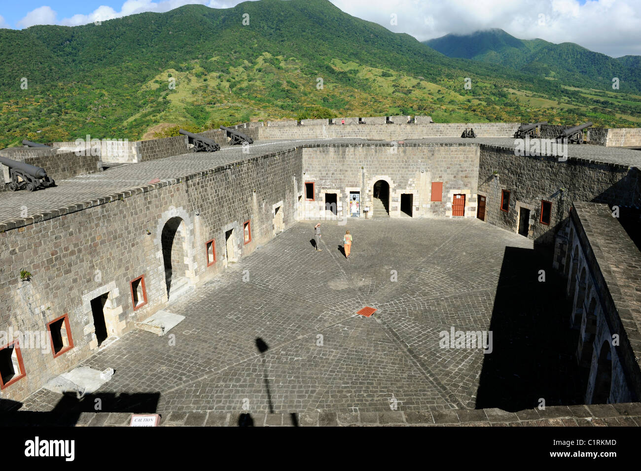 Parc National de la forteresse de Brimstone Hill Spring Basseterre Saint-kitts Caraïbes Croisière de l'Île, NCL Banque D'Images