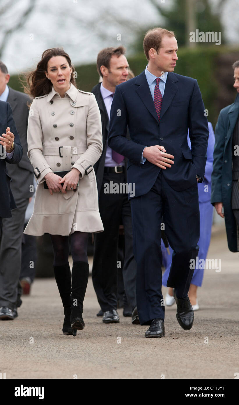Le prince William et Kate Middleton visiter Belfast en mars 2011 Banque D'Images