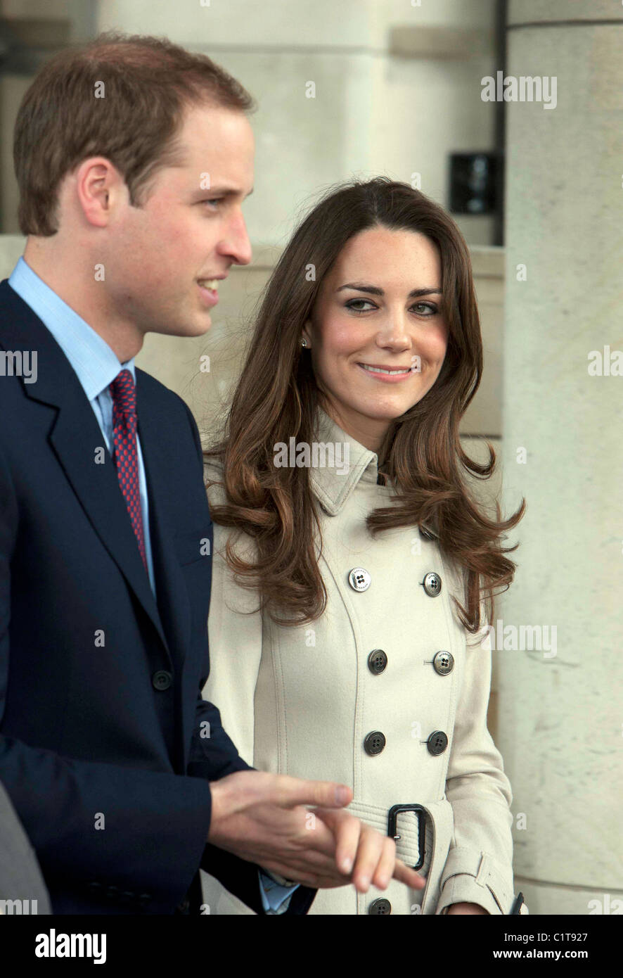 Le prince William et Kate Middleton visiter Belfast en mars 2011 Banque D'Images