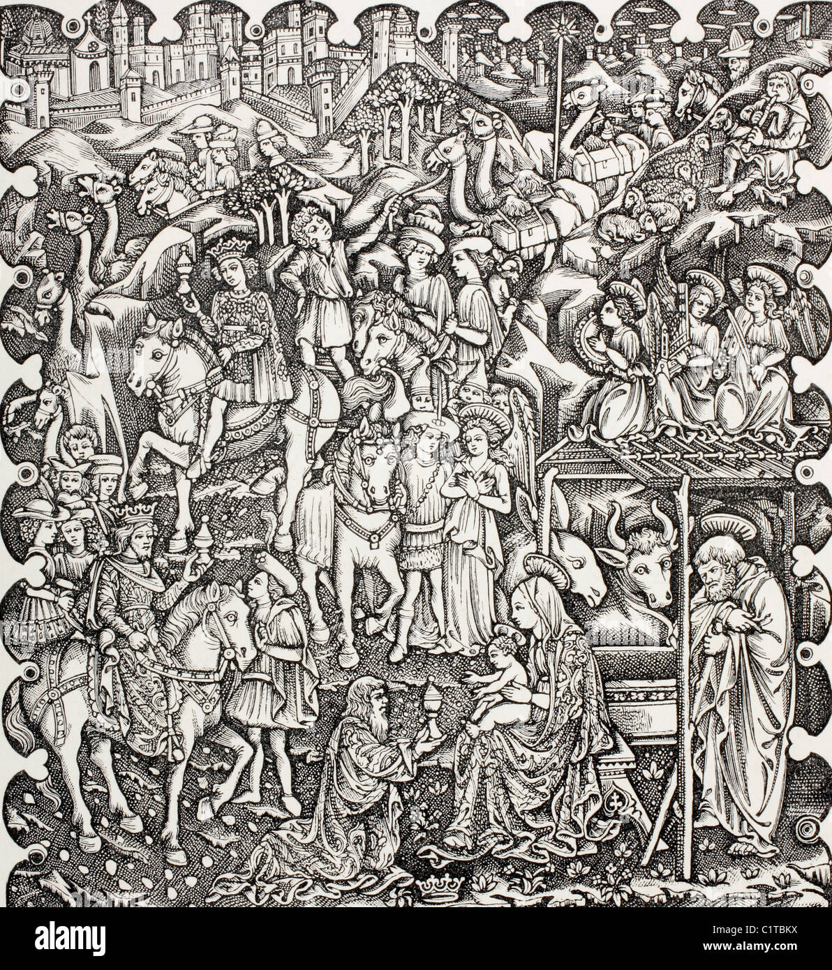 L'Adoration des Mages. Banque D'Images