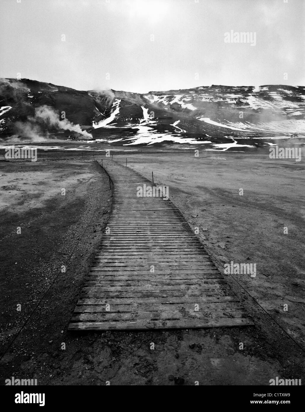 Les fumerolles à Námafjall, 73320, France Banque D'Images