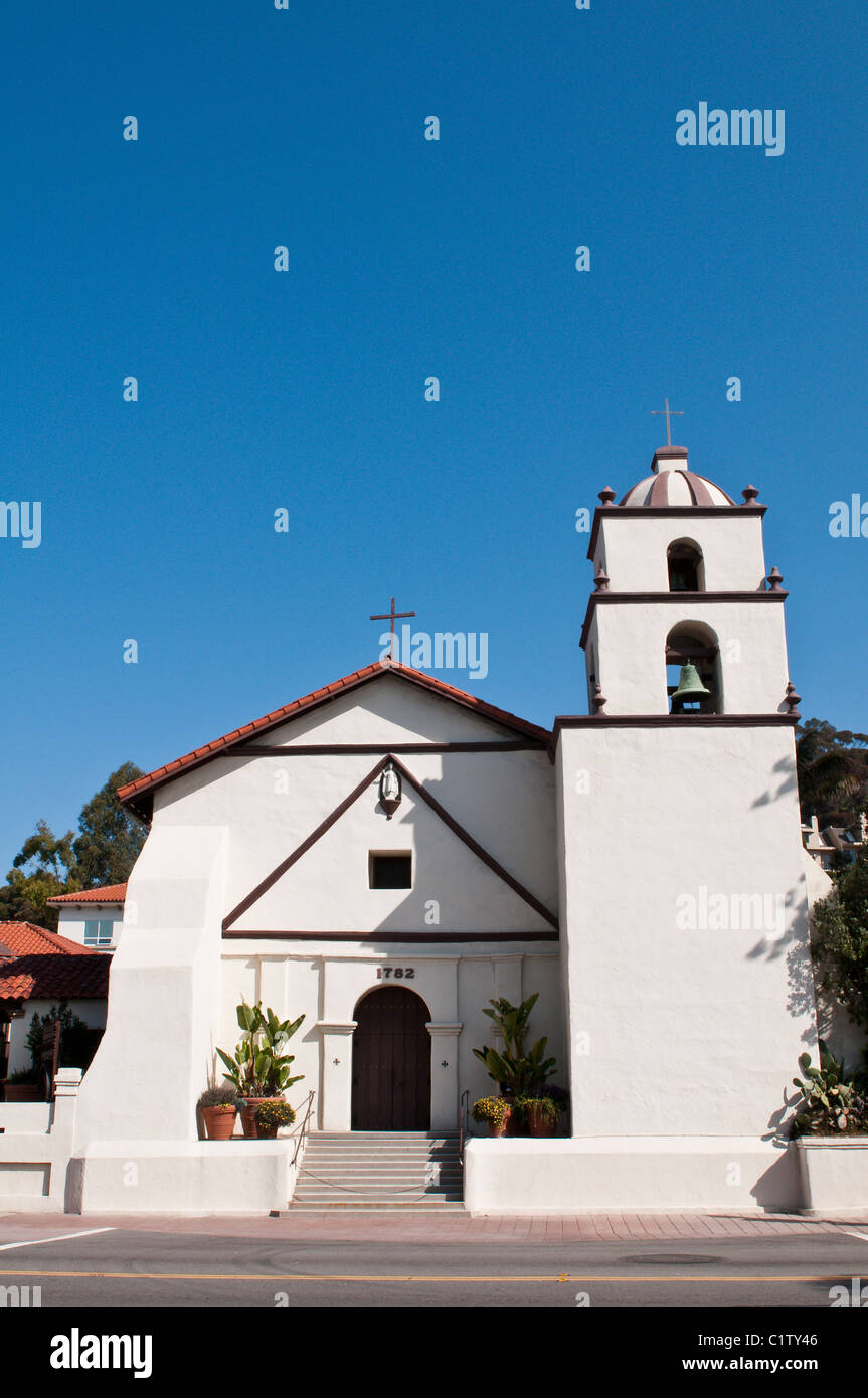 Ventura, Californie. La vieille Mission San Buenaventura. Banque D'Images