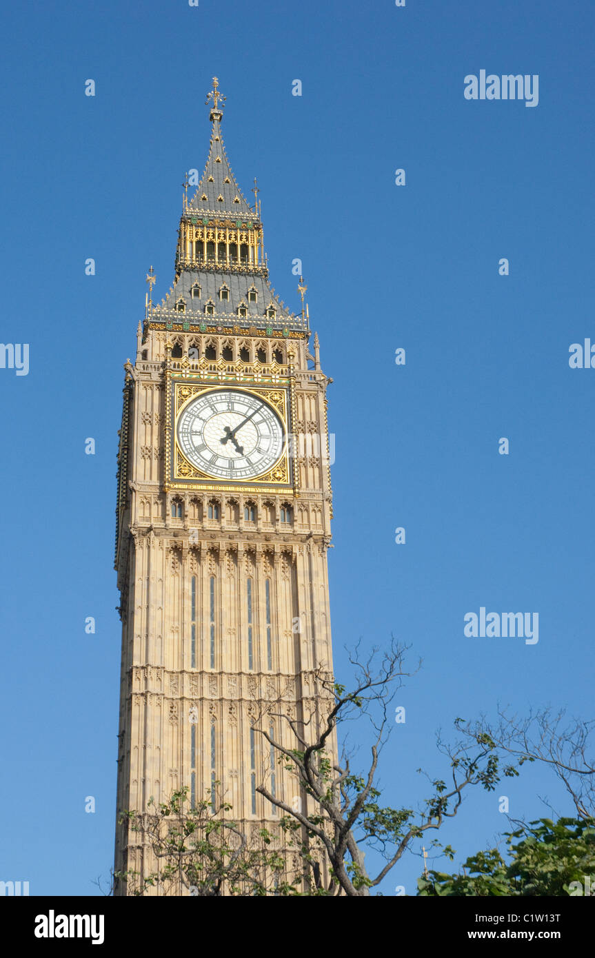 La tour de l'horloge de Big Ben à Londres Westminster Banque D'Images