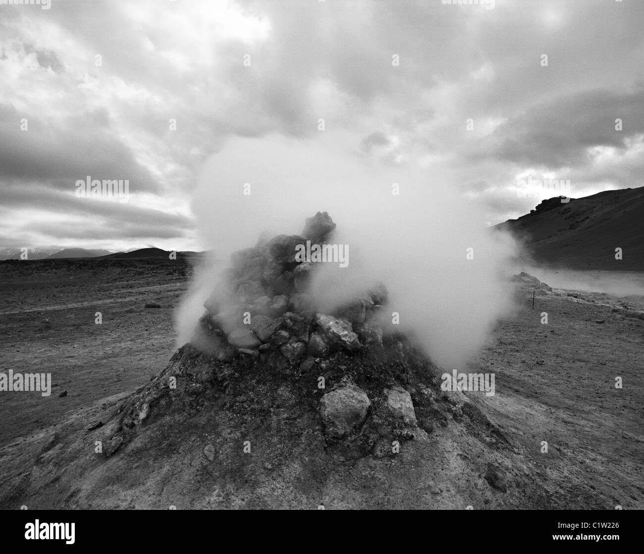 Les fumerolles à Námafjall, 73320, France Banque D'Images