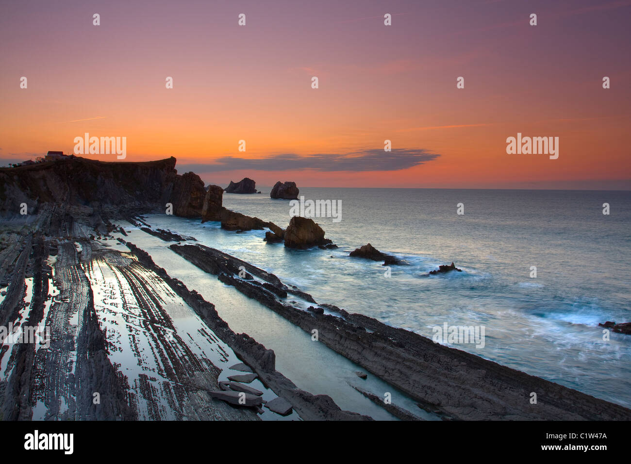 Plage de Cantabrie Banque D'Images