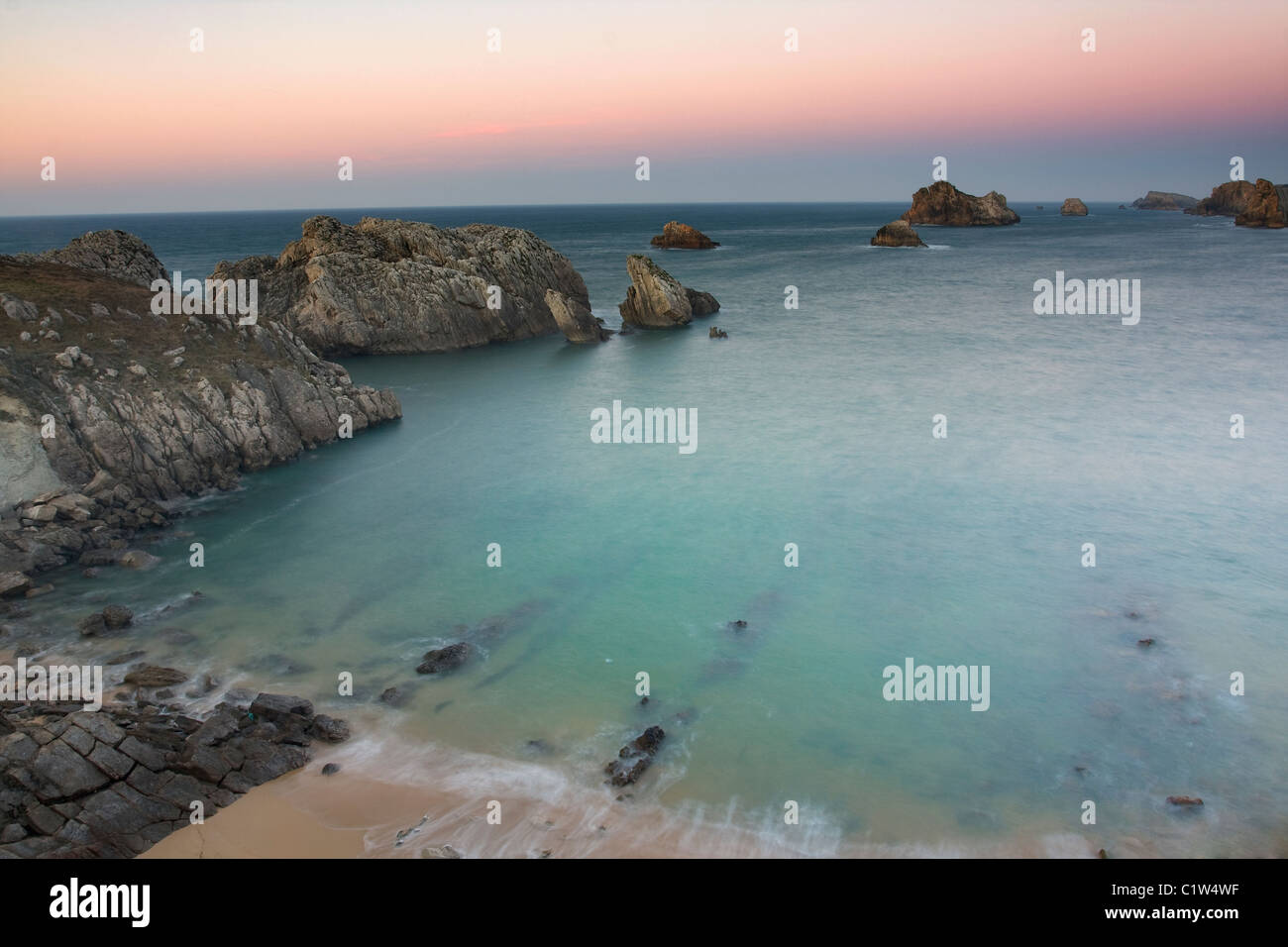 Plage de Cantabrie Banque D'Images