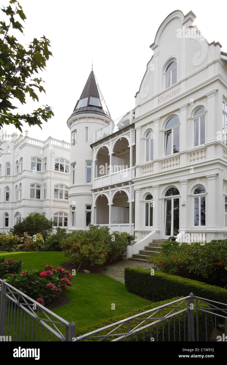 Villa Klünder en première ligne de la plage de Binz Banque D'Images