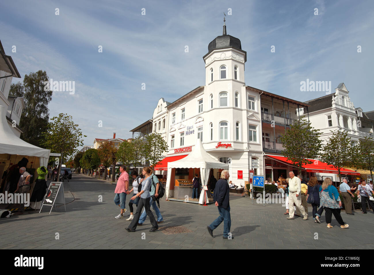 Villa de Binz - une station thermale allemande sur la mer Baltique Banque D'Images