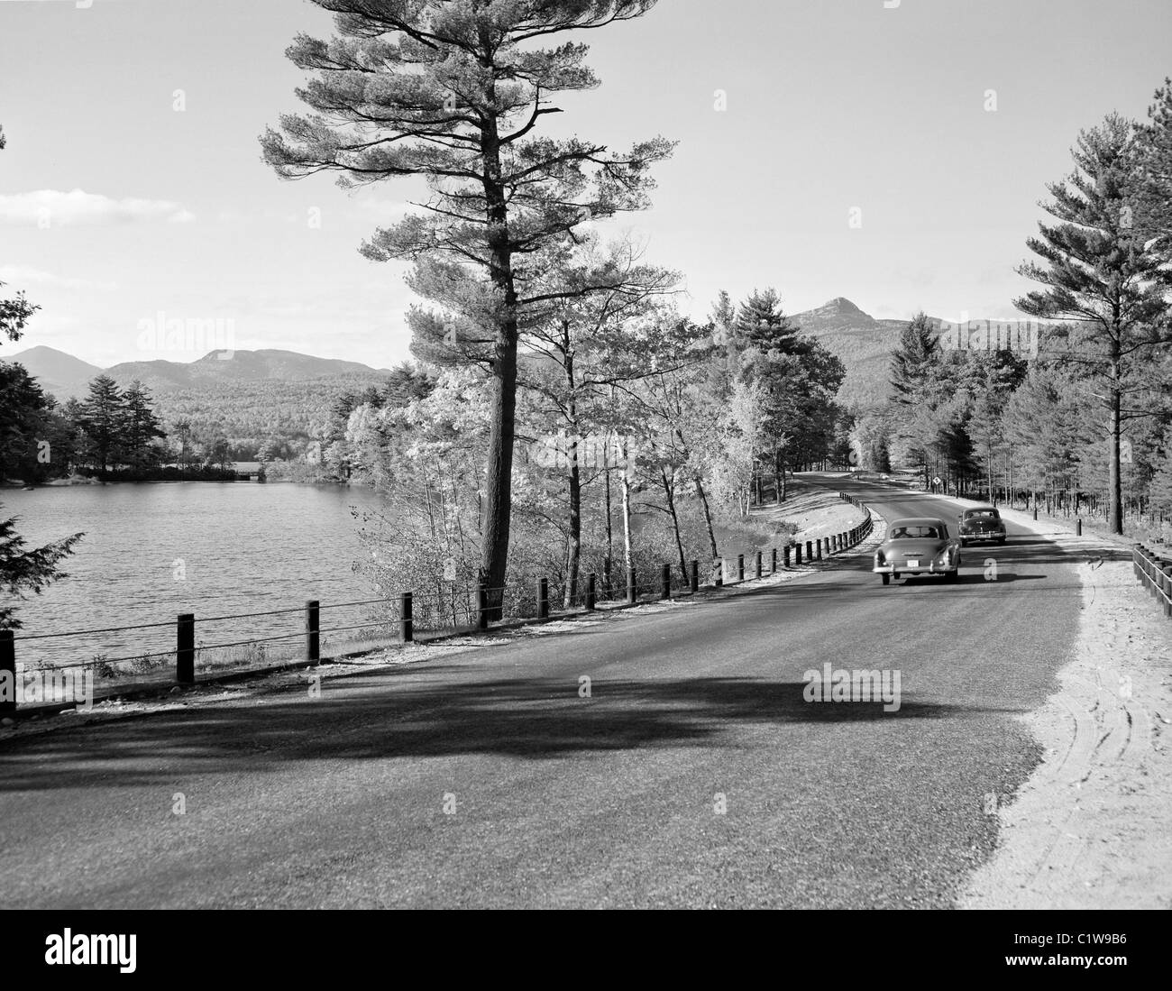 USA, New Hampshire, Montagnes Blanches, Chocorua Lake, l'autoroute 16 Banque D'Images