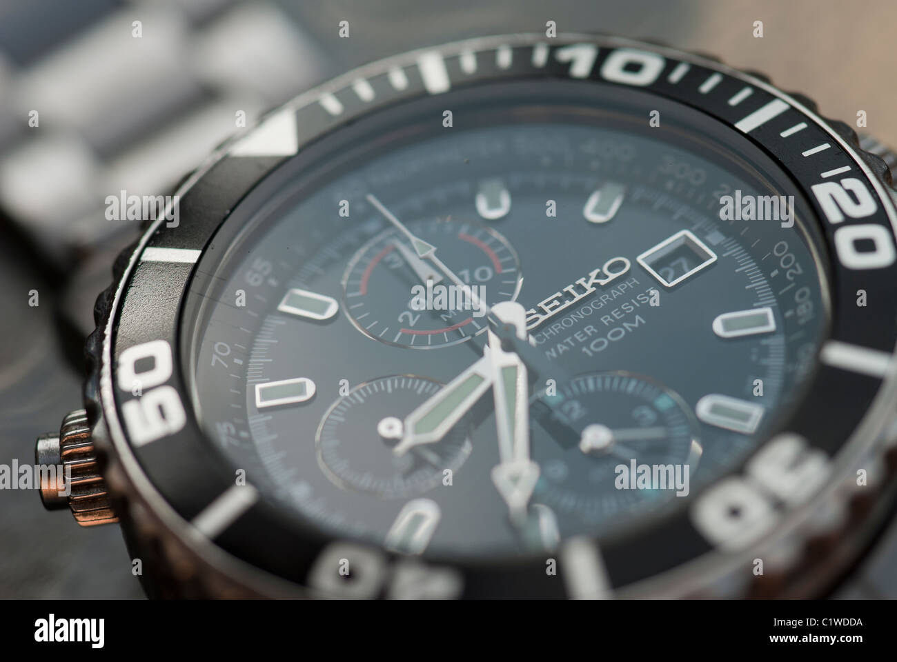 Close up of Chronograph Watch Banque D'Images