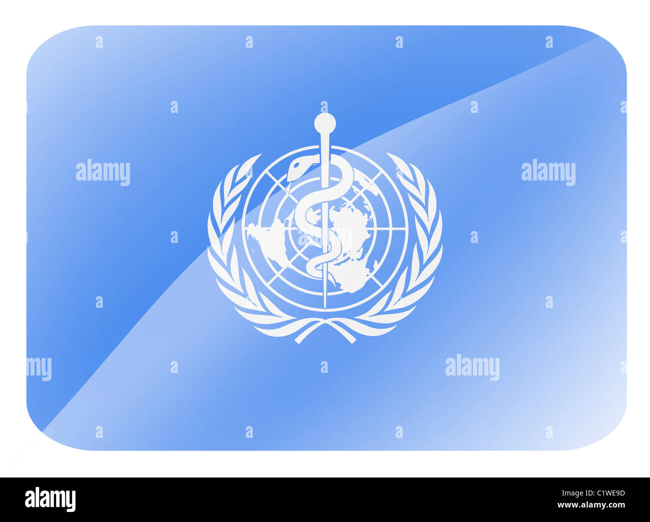 Flag | L'OMS Organisation mondiale de la santé Banque D'Images